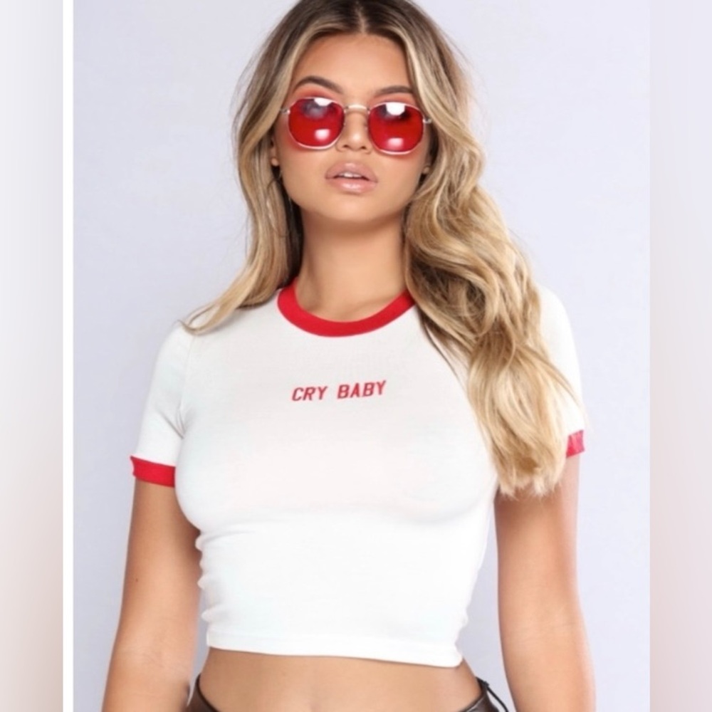 Such A Cry Baby Tee- white